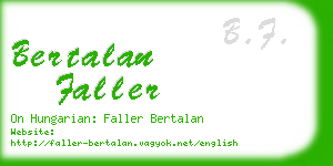 bertalan faller business card